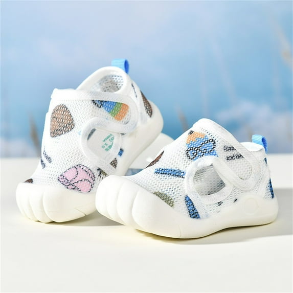 Luxalzxs Infant Toddler Baby Boys Girls Sandals Non-Slip Soft Sole Sneakers Barefoot Water Shoes Breathable Mesh Lightweight Baby First Walking Shoes Crib Shoes Beach Aqua Socks