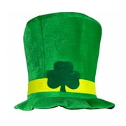 Luxalzxs Irish Green Shamrock Fedora, St. Patrick's Day Costume Accessories Leprechaun Clover Hat for Men Women and Kids