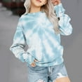 thumbnail image 1 of Luxalzxs Kids Sweatshirts Girls Casual Crewneck Oversized Sweatshirt Fashion Long Sleeve Tie Dye Print Pullover Tops 1-12 Years, 1 of 5