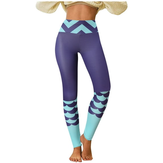 Luxalzxs Leggings for Women Christmas Printing High Waist Stretch Fitness Tummy Control Leggings Yoga Pant Workout Tight