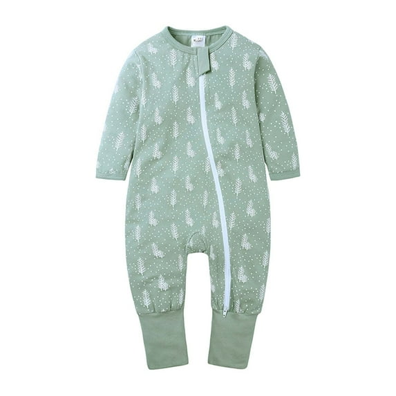 Luxalzxs Long Sleeve Onesies Newborn Infant Toddler Baby Boys Girls Double Zipper Romper One Piece Jumpsuit Cotton Cute Print Bodysuit Baby Onesies 12-18 Months
