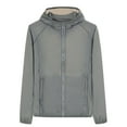 thumbnail image 1 of Luxalzxs Men/Women Sun Jacket with Hood Lightweight Zip Up Athletic Jacket Outdoor Windproof Sun Protection Workout Jacket UPF 50+ Waterproof Running Cycling Jacket Rain Jacket, 1 of 5