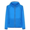 thumbnail image 1 of Luxalzxs Men/Women Sun Jacket with Hood Lightweight Zip Up Athletic Jacket Outdoor Windproof Sun Protection Workout Jacket UPF 50+ Waterproof Running Cycling Jacket Rain Jacket, 1 of 5