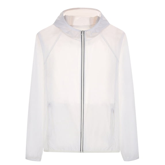 Luxalzxs Men/Women Sun Jacket with Hood Lightweight Zip Up Athletic Jacket Outdoor Windproof Sun Protection Workout Jacket UPF 50+ Waterproof Running Cycling Jacket Rain Jacket