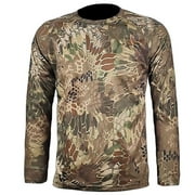 Luxalzxs Mens Camouflage T-Shirt UPF 50+ Sun Shirts Quick Dry Long Sleeve UV Shirts Workout Baselayer Lightweight Rash Guard Hiking Running T-Shirts