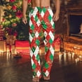 thumbnail image 1 of Luxalzxs Mens Christmas Pajamas Pants Lightweight Straight Leg Sleep Lounge Pj Bottoms Pyjama Jogger Trendy Plaid Print Home Pants Elastic Waist Casual Pajama Bottoms with Pockets, 1 of 5