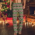 thumbnail image 1 of Luxalzxs Mens Christmas Pajamas Pants Lightweight Straight Leg Sleep Lounge Pj Bottoms Pyjama Jogger Trendy Plaid Print Home Pants Elastic Waist Casual Pajama Bottoms with Pockets, 1 of 5