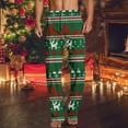 thumbnail image 1 of Luxalzxs Mens Christmas Pajamas Pants Lightweight Straight Leg Sleep Lounge Pj Bottoms Pyjama Jogger Trendy Plaid Print Home Pants Elastic Waist Casual Pajama Bottoms with Pockets, 1 of 5