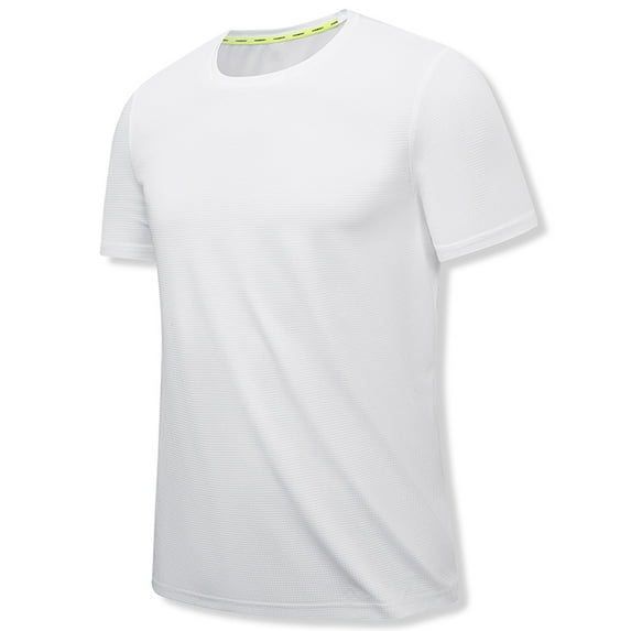 Luxalzxs Mens Quick Dry T Shirt Crewneck Short Sleeve Running Workout Tee Tops Moisture Wicking Athletic Shirt Gym Lightweight Performance Tee Tops Oversized Outfits