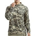 thumbnail image 1 of Luxalzxs Mens Sun Shirt Hoodie UPF 50+ Sun Protection Sweatshirts Long Sleeve SPF Fishing Hiking Running Hooded Shirts Quick Dry Lightweight Breathable Camouflage Workout Hooded Blouse, 1 of 5