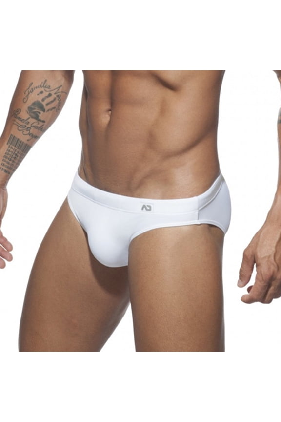 Luxalzxs Mens Swim Briefs Sexy Bikini Swimwear Quick Dry Lingerie Bulge Pouch Briefs G-string Thongs Underwear Solid Color Swimming Trunks Men's Classic Swim Mini Briefs