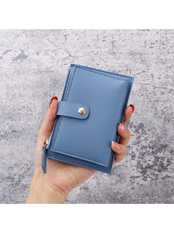 Luxalzxs Mini Coin Purse Casual Credit Multi-Card Holder PU Leather Case for Women Change Pocket Zipper Wallet Business Cards Case Wallet