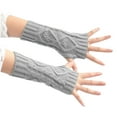 thumbnail image 1 of Luxalzxs Mittens for Women Cold Weather Knitted Arm Fingerless Winter Warm Gloves Soft Wrist Warm Mitten, 1 of 2