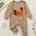 thumbnail image 1 of Luxalzxs Newborn Infant Baby Boy Girl Rooster Embroidery Onesie Fall Ribbed Knit Romper Farm Chicken Bodysuit Jumpsuit One Piece Winter Outfit 0-18 Months, 1 of 5