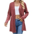 thumbnail image 1 of Luxalzxs Open Front Cardigan for Women Fall Casual Long Sleeve Dusters Solid Color Soft Knit Sweater Cardigan Outerwear, 1 of 5