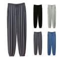 thumbnail image 1 of Luxalzxs Pajama Pants Men Soft Comfy Sleep Lounge Pants Bottoms Elastic Waist Drawstring Lightweight Cotton Long Pj Pant Sleepwear with Pockets, 1 of 5