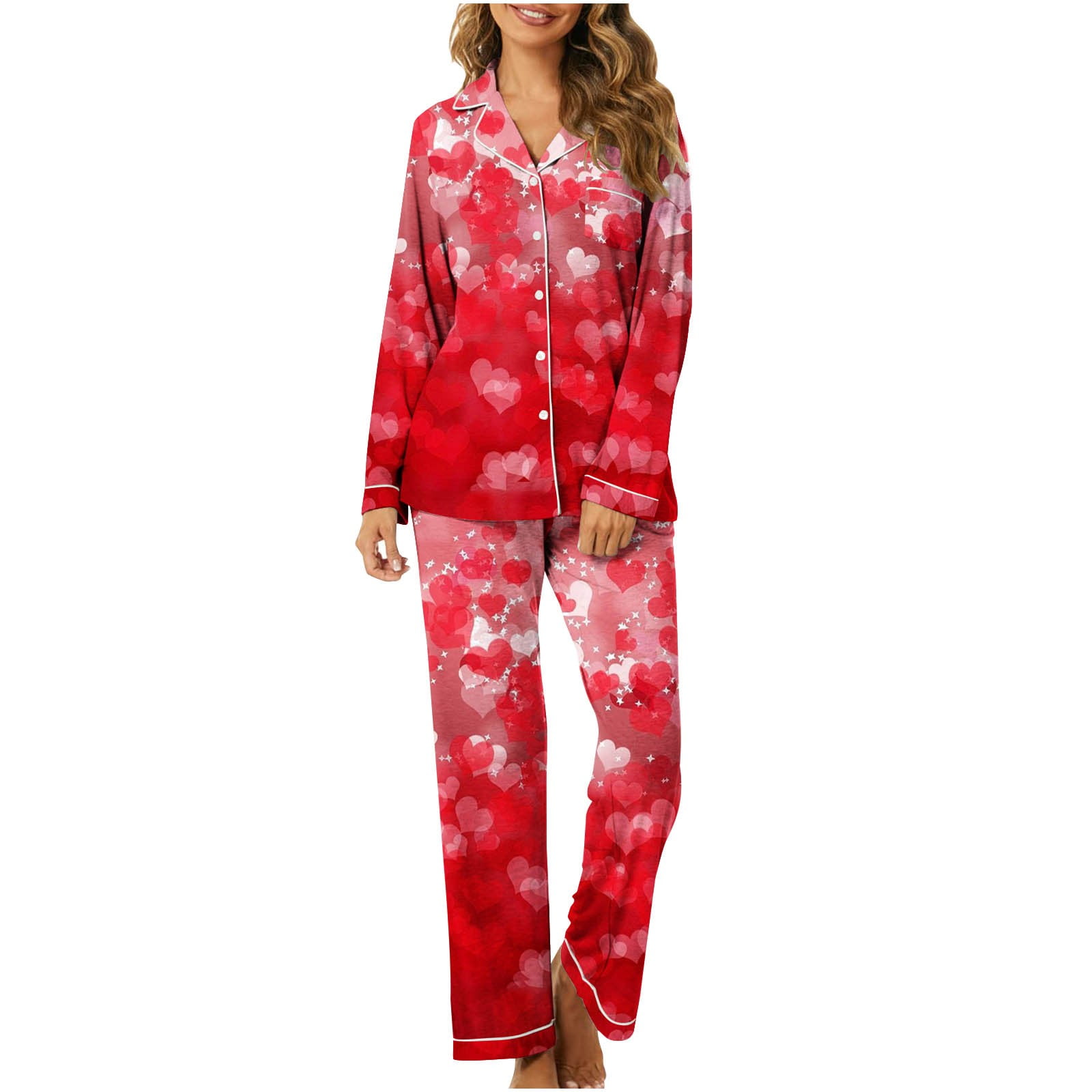 Threaded Pear Solana Valentines 2pcs Pajama Set