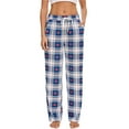 thumbnail image 1 of Luxalzxs Pajamas Pants for Women Straight Leg Casual Comfy Loose Plaid Pants Stretchy Cute Sleep Lounge Pj Bottoms Pajama Pants Sleepwear, 1 of 5