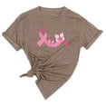 thumbnail image 1 of Luxalzxs Pink Ribbon Shirts for Women Breast Cancer Awareness T Shirts Ribbon Butterfly Graphic Print Tee Inspirational Breast Cancer Tops, 1 of 5