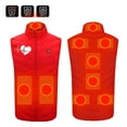 thumbnail image 1 of Luxalzxs Plus Size Heated Coat for Men And Women 9 Heating Area Heated Jacket Heart Print Stand Collar Heated Vest, 1 of 5