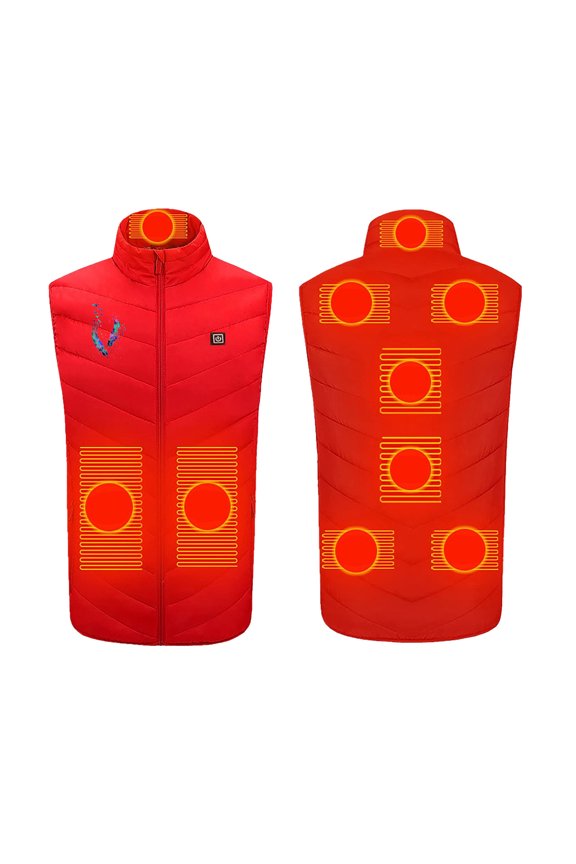 Luxalzxs Plus Size Heated Vest for Men/Women 9 Heating Area Heated Jacket Winter Heating Vest