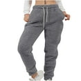 thumbnail image 1 of Luxalzxs Plus Size Sweatpants for Women Warm Fitness Sport Leggings Winter Fleece High Waist Drawstring Pants Pajama Pants, 1 of 5
