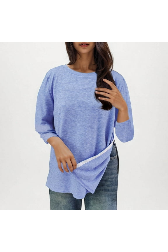 Luxalzxs Post Shoulder Surgery Shirts for Women Tear Away 3/4 Sleeve Tops After Rotator Cuff Shirts Chemo Port Adaptive Clothing