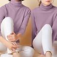 thumbnail image 1 of Luxalzxs Pure Cotton Sweaters for Women Rib Turtleneck Long Sleeve Blouses Tops Casual Fashion Loose Fit Casual Knit Tops, 1 of 5