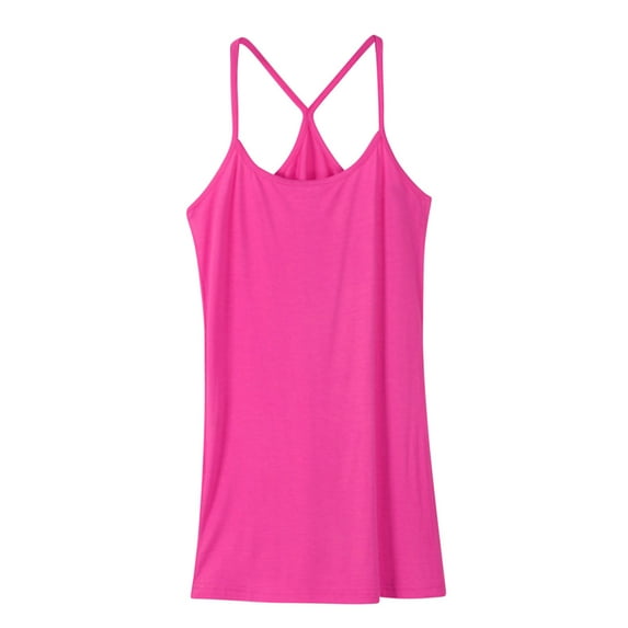 Luxalzxs Racerback Tank Tops for Women Versatile Y-Back Spaghetti Strap Camisoles Tops Round Neck Solid Color Basic Suspender Workout Tank Tops Cami