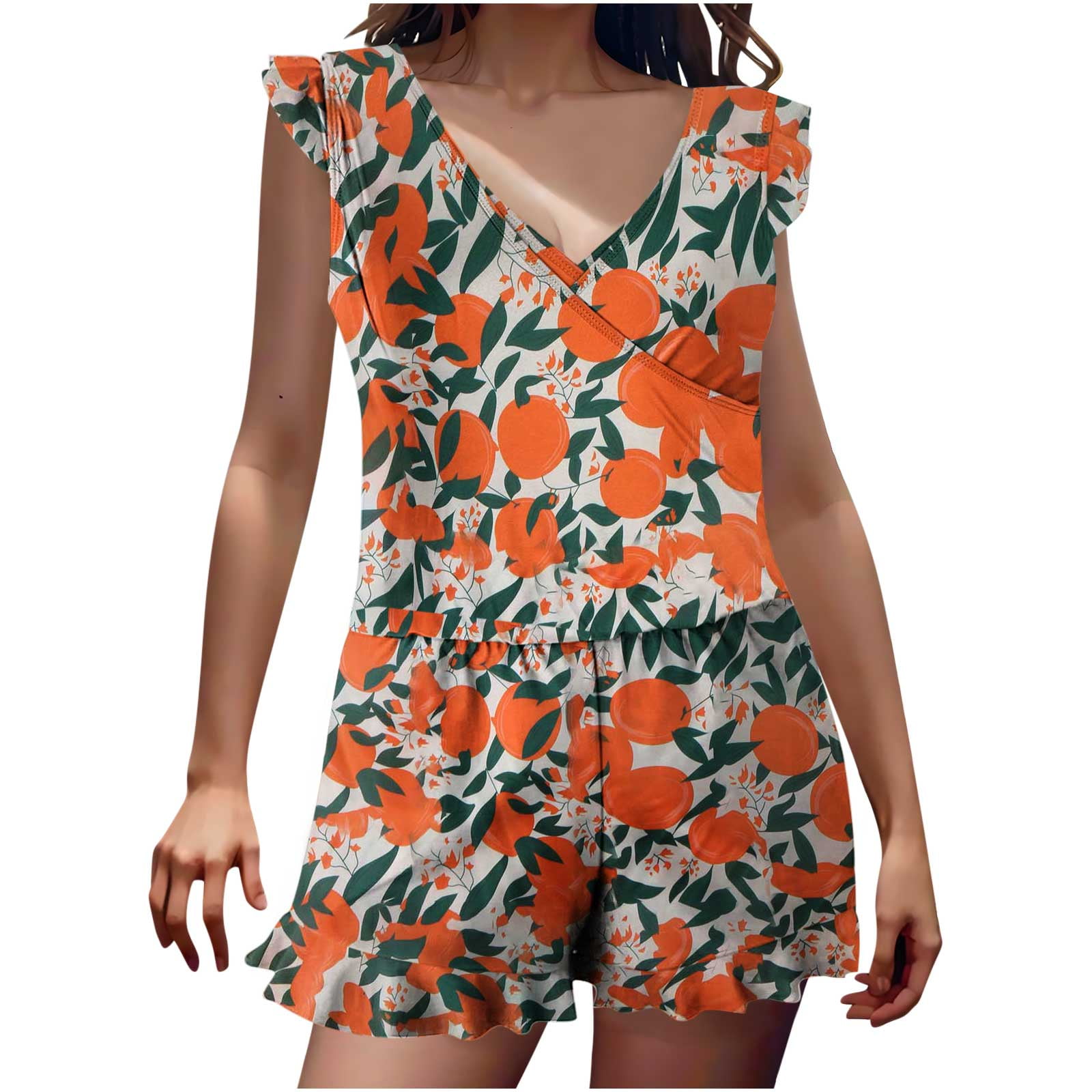 Luxalzxs Romper Swimsuits for Women Modest Swimsuits Plus Size Fashion ...