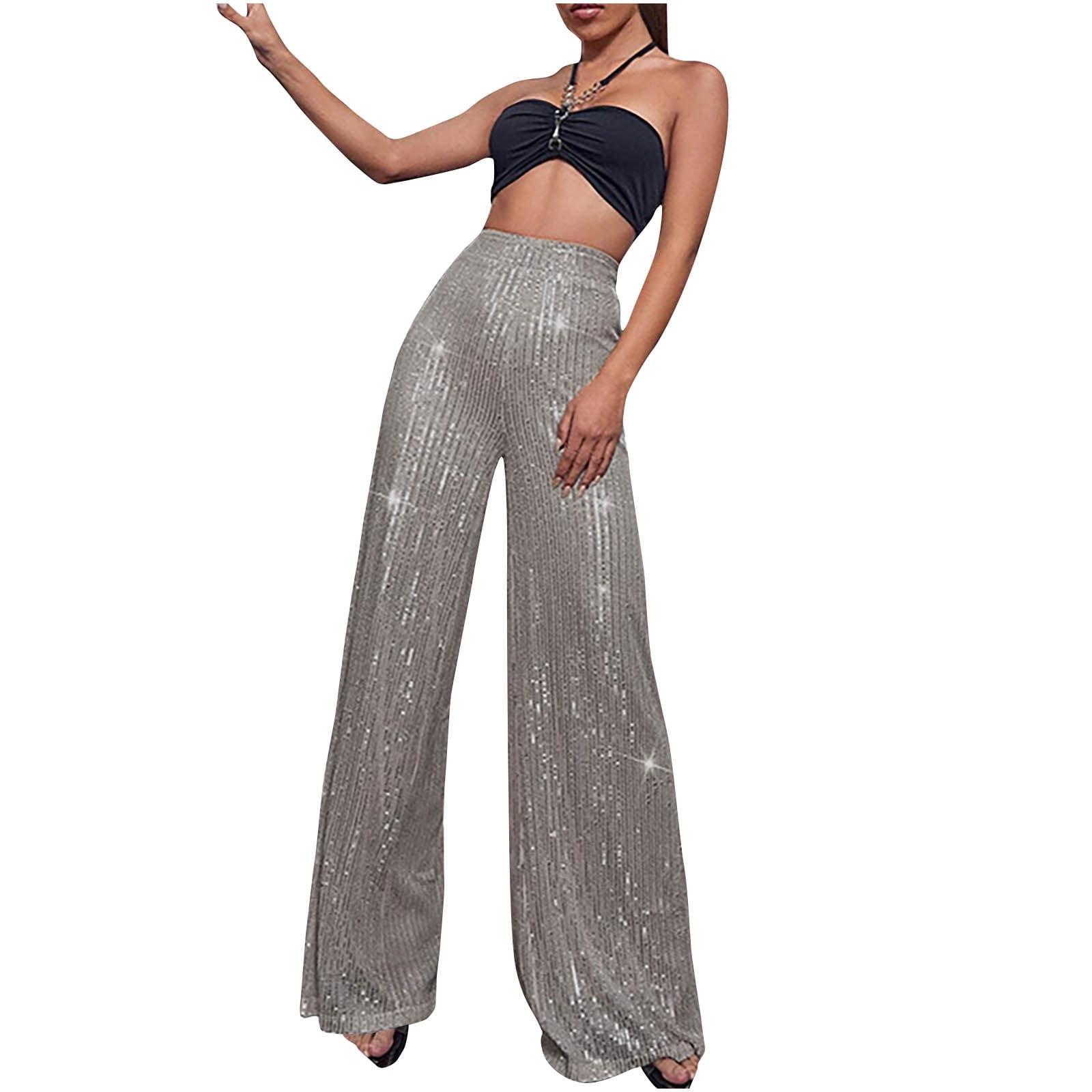 Classic Sequin High Waist Pocket Pants