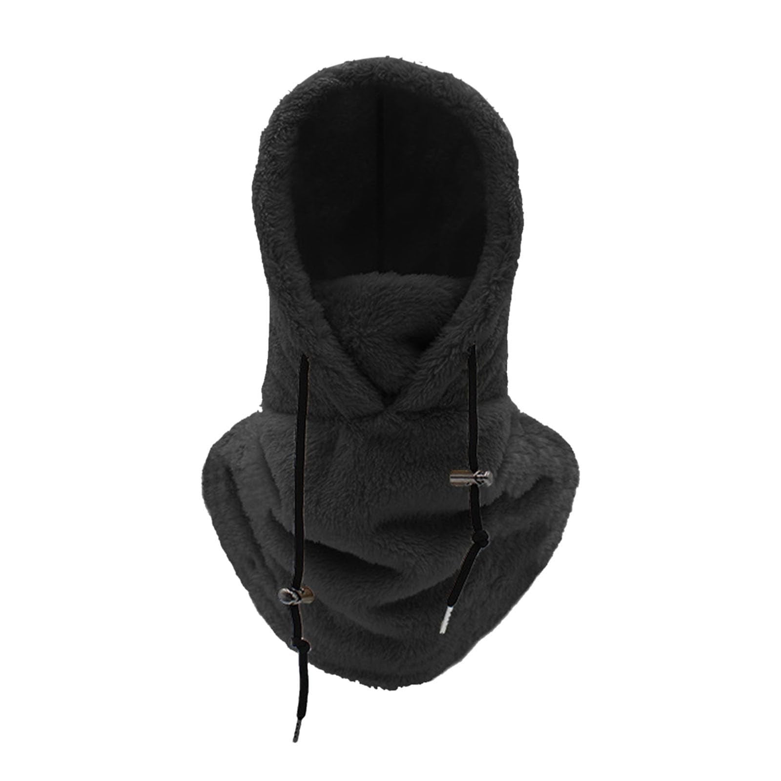 Luxalzxs Sherpa Hood Ski Mask, Balaclava WindResistant Winter Face Mask, Fleece Ski Mask for