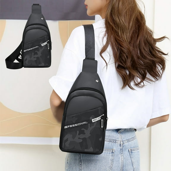 Luxalzxs Sling Bag for Men Women One Shoulder Crossbody Bag Backpack Adjustable Cross Body Bags Chest Shoulder Bag Daypack for Travel Hiking