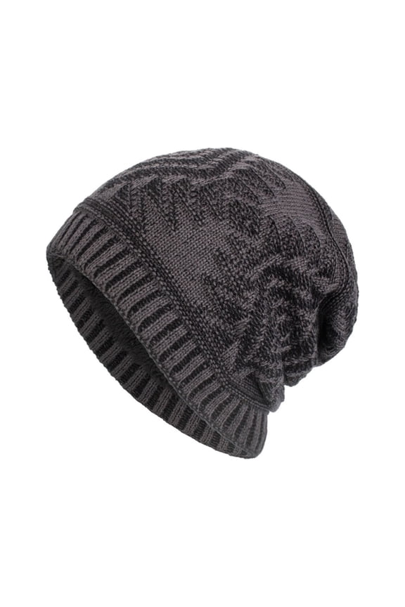 Luxalzxs Slouchy Beanie Hat for Men/Women, Soft Warm Fleece Lined Chunky Baggy Knit Skull Cap Chemo Cap Night Sleeping Cap