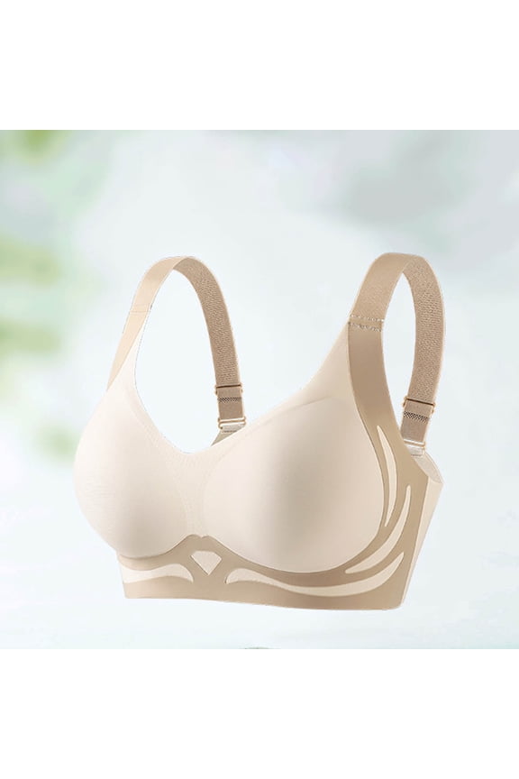 Luxalzxs Smoothing Bra Anti Sagging Wireless Push Up Bras for Women No Underwire Full Coverage Bra Comfy Everyday Bra Seamless Bras