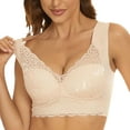 thumbnail image 1 of Luxalzxs Sports Bras for Women Fashion Lace Beauty Back Solid Strap Wrap Plus Size Bra Underwear, 1 of 5