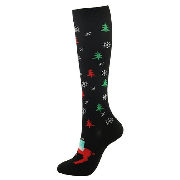 Luxalzxs Stocking Stuffers for Adults Christmas Print 3D Socks Warm Pressure Stockings Compression Socks Christmas Stockings