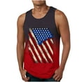thumbnail image 1 of Luxalzxs Summer Beach Vacation Thin Mens Tank Tops Patriotic American Flag Gradient Printed Baggy Flowy Workout Sleeveless T-Shirts, 1 of 4