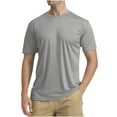 thumbnail image 1 of Luxalzxs Summer Short Sleeve Tops for Men Classic Solid Color Basic Tees Crew Neck Sunscreen Lightweight Breathable Undershirt Quick Dry Athletic T-Shirts Tops, 1 of 2