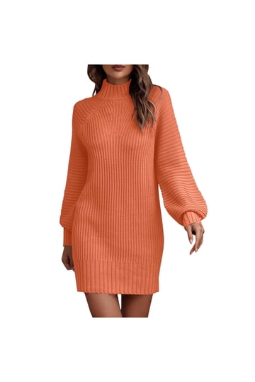 Orange Sweater Dress Orange Sweater Dress