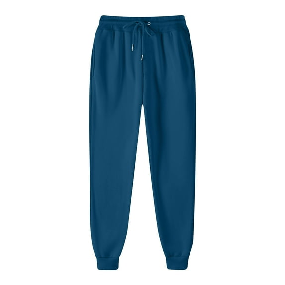 Luxalzxs Sweatpants Women Drawstring Elastic Waist Lounge Jogger Pants High Waist Solid Color Loose Fit Trousers with Pockets