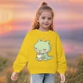 thumbnail image 1 of Luxalzxs Toddler Baby Girls Crewneck Sweatshirt Cotton Long Sleeve Cute Dinosaur Print Shirt Kids Pullover Tops 2-10 Years, 1 of 4