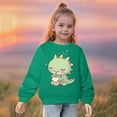 thumbnail image 1 of Luxalzxs Toddler Baby Girls Crewneck Sweatshirt Cotton Long Sleeve Cute Dinosaur Print Shirt Kids Pullover Tops 2-10 Years, 1 of 4