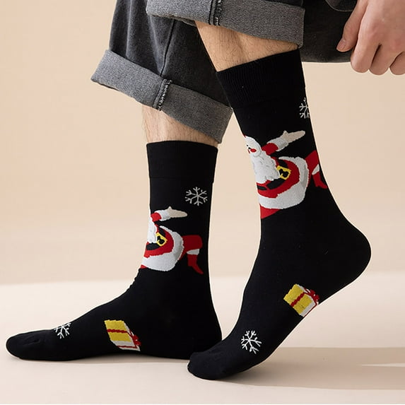 Luxalzxs Ugly Christmas Socks Cotton Holiday Socks Winter Warm Crew Socks Funny Colorful Socks for Women Men