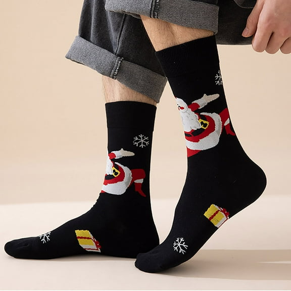 Luxalzxs Ugly Christmas Socks Cotton Holiday Socks Winter Warm Crew Socks Funny Colorful Socks for Women Men