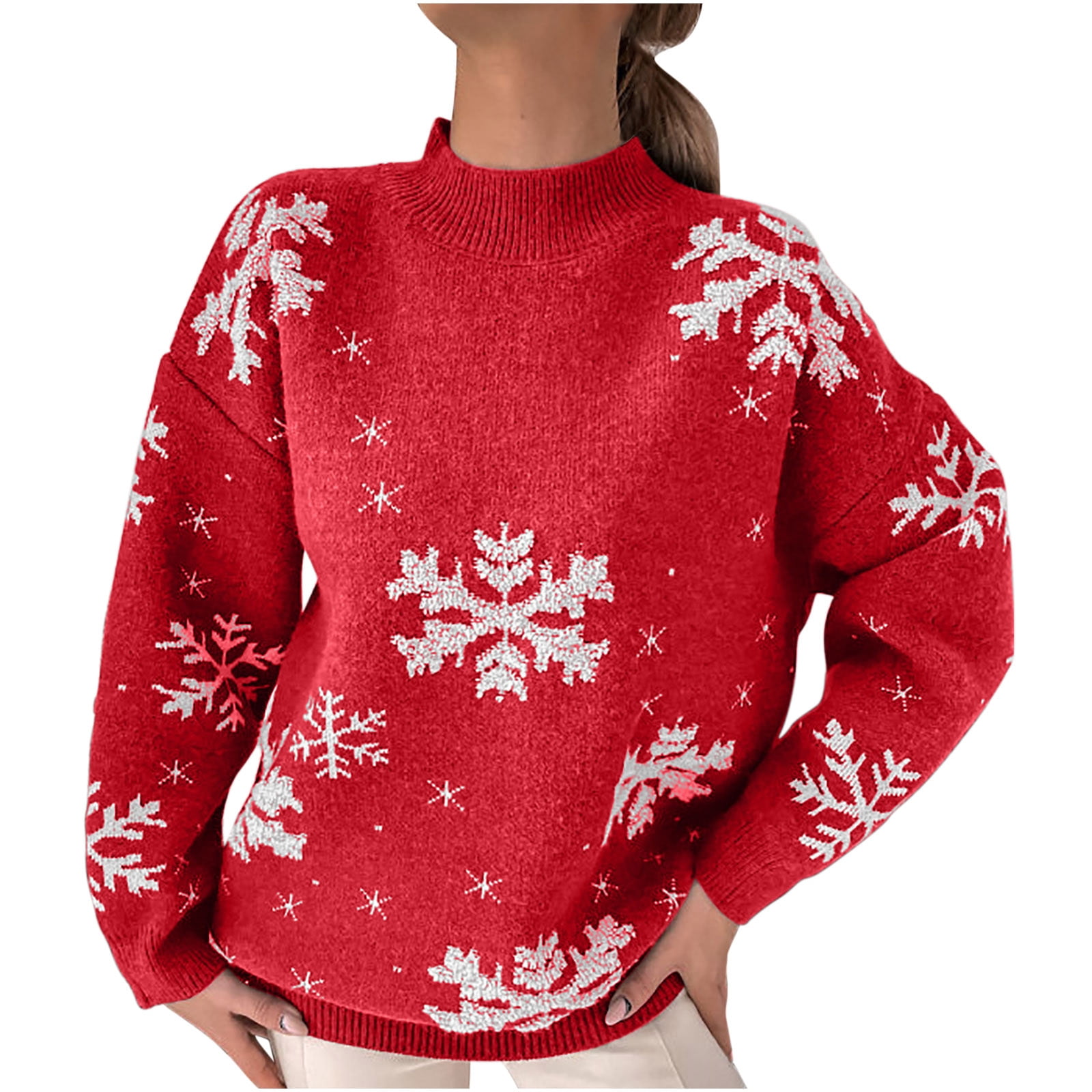 Luxalzxs Ugly Christmas Sweaters for Women 2023 Oversized Pullover