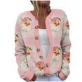 thumbnail image 1 of Luxalzxs Ugly Christmas Sweaters for Women Christmas Cardigans Funny Xmas Open Front Button Down Knit Coat Outwear, 1 of 2