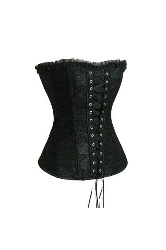 Luxalzxs Underbust Corset for Women Renaissance Vintage Lace Floral Bustier Tops Overbust Waist Cincher Shapewear
