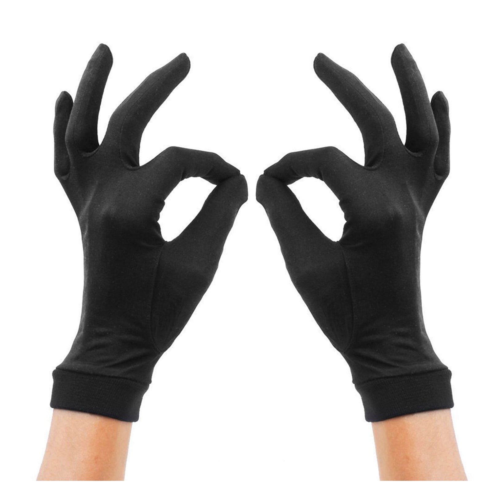 Luxalzxs Unisex Adult Black Light Gloves Comfortable Thermasilk Glove