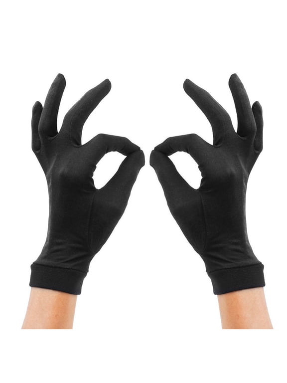 Luxalzxs Unisex Adult Black Light Gloves Comfortable Thermasilk Glove Liner for Skiing, Hiking